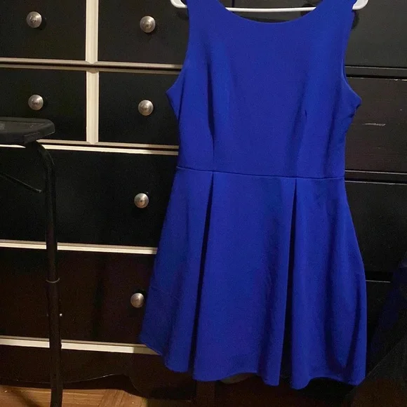 blue hoodie dress Electric Blue Silk Gown – ZAID FAROUKI main image 1